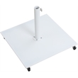 Meridian Furniture Fiji White Polyester Patio Umbrella with Base Set