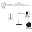 Meridian Furniture Fiji White Polyester Patio Umbrella with Base Set