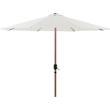 Meridian Furniture Fiji White Polyester Patio Umbrella with Base Set
