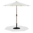 Meridian Furniture Fiji White Polyester Patio Umbrella with Base Set