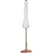 Meridian Furniture Fiji White Polyester Patio Umbrella with Base Set