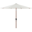 Meridian Furniture Fiji White Polyester Patio Umbrella with Base Set