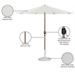 Meridian Furniture Fiji White Polyester Patio Umbrella with Base Set