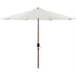 Meridian Furniture Fiji White Polyester Patio Umbrella with Base Set