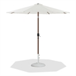 Meridian Furniture Fiji White Polyester Patio Umbrella with Base Set