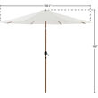 Meridian Furniture Fiji White Polyester Patio Umbrella