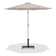 Meridian Furniture Fiji Beige Polyester Patio Umbrella with Base Set