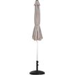 Meridian Furniture Fiji Beige Polyester Patio Umbrella with Base Set
