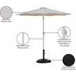 Meridian Furniture Fiji Beige Polyester Patio Umbrella with Base Set