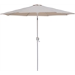 Meridian Furniture Fiji Beige Polyester Patio Umbrella with Base Set