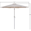 Meridian Furniture Fiji Beige Polyester Patio Umbrella