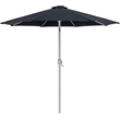 Meridian Furniture Fiji Black Polyester Patio Umbrella with Base Set