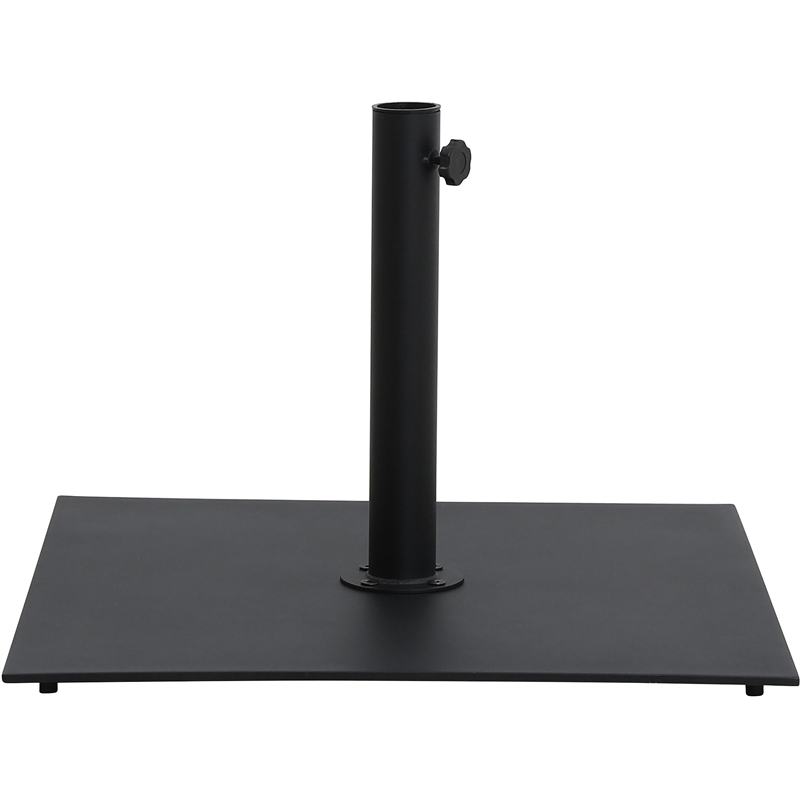Meridian Furniture Fiji Black Polyester Patio Umbrella with Base Set