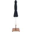 Meridian Furniture Fiji Black Polyester Patio Umbrella with Base Set