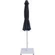 Meridian Furniture Fiji Black Polyester Patio Umbrella with Base Set