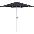 Meridian Furniture Fiji Black Polyester Patio Umbrella with Base Set