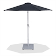 Meridian Furniture Fiji Black Polyester Patio Umbrella with Base Set