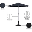 Meridian Furniture Fiji Black Polyester Patio Umbrella with Base Set