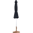 Meridian Furniture Fiji Black Polyester Patio Umbrella with Base Set
