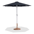 Meridian Furniture Fiji Black Polyester Patio Umbrella with Base Set