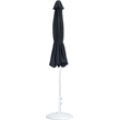 Meridian Furniture Fiji Black Polyester Patio Umbrella with Base Set