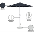 Meridian Furniture Fiji Black Polyester Patio Umbrella with Base Set