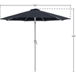 Meridian Furniture Fiji Black Polyester Patio Umbrella