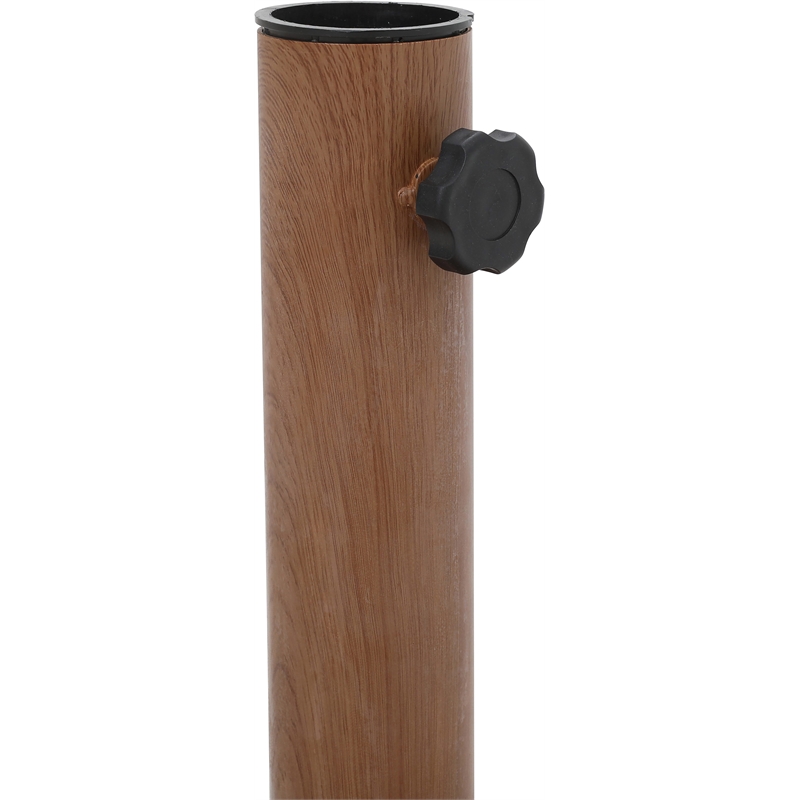 Meridian Furniture Fiji Grey Polyester Patio Umbrella with Base Set
