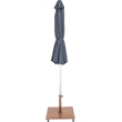 Meridian Furniture Fiji Grey Polyester Patio Umbrella with Base Set