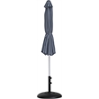 Meridian Furniture Fiji Grey Polyester Patio Umbrella with Base Set