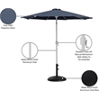 Meridian Furniture Fiji Grey Polyester Patio Umbrella with Base Set