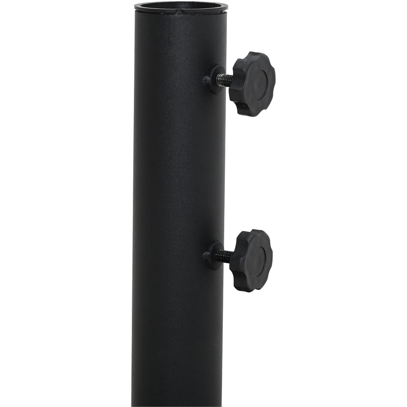 Meridian Furniture Fiji Grey Polyester Patio Umbrella with Base Set