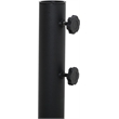 Meridian Furniture Fiji Grey Polyester Patio Umbrella with Base Set