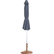 Meridian Furniture Fiji Grey Polyester Patio Umbrella with Base Set