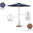 Meridian Furniture Fiji Grey Polyester Patio Umbrella with Base Set