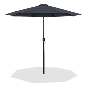 Meridian Furniture Fiji Black Polyester Patio Umbrella