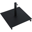 Meridian Furniture Fiji Grey Polyester Patio Umbrella with Base Set