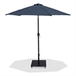 Meridian Furniture Fiji Grey Polyester Patio Umbrella with Base Set