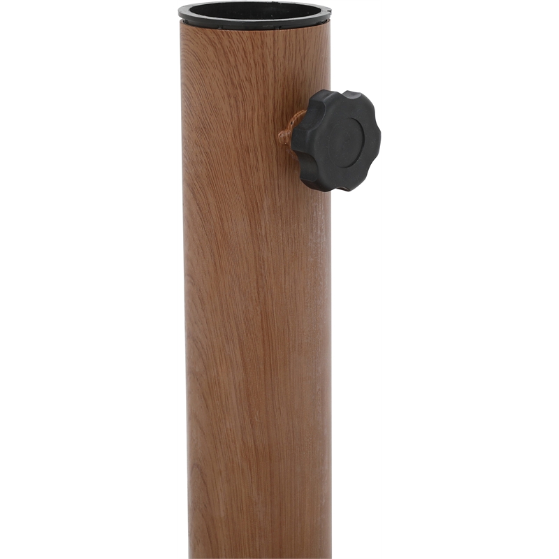 Meridian Furniture Fiji Grey Polyester Patio Umbrella with Base Set