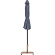 Meridian Furniture Fiji Grey Polyester Patio Umbrella with Base Set