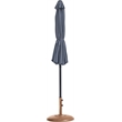 Meridian Furniture Fiji Grey Polyester Patio Umbrella with Base Set