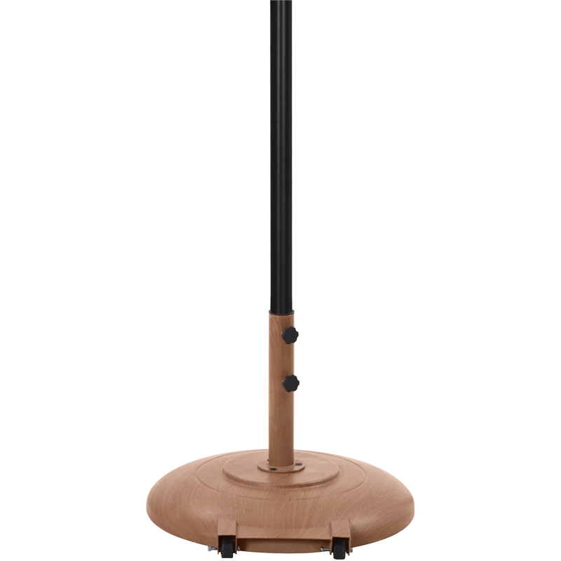 Meridian Furniture Fiji Grey Polyester Patio Umbrella with Base Set