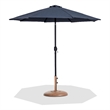 Meridian Furniture Fiji Grey Polyester Patio Umbrella with Base Set