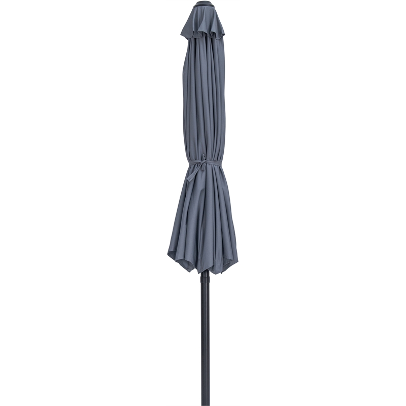 Meridian Furniture Fiji Grey Polyester Patio Umbrella
