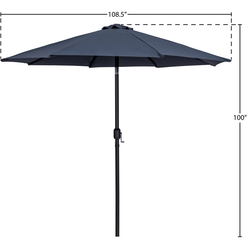 Meridian Furniture Fiji Grey Polyester Patio Umbrella