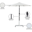 Meridian Furniture Fiji White Polyester Patio Umbrella with Base Set
