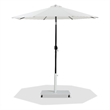 Meridian Furniture Fiji White Polyester Patio Umbrella with Base Set