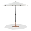 Meridian Furniture Fiji White Polyester Patio Umbrella with Base Set