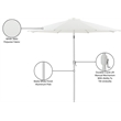 Meridian Furniture Fiji White Polyester Patio Umbrella