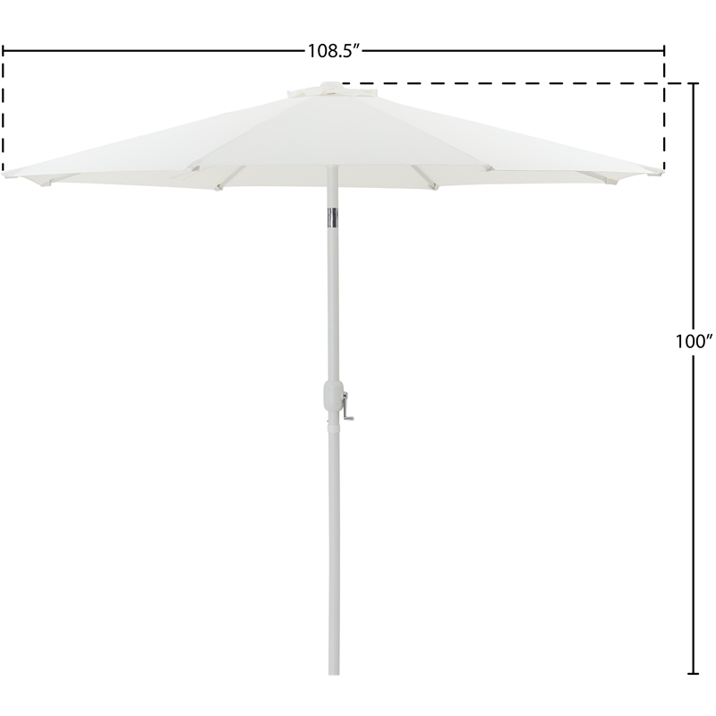 Meridian Furniture Fiji White Polyester Patio Umbrella